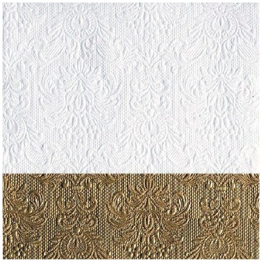 Elegance Dip Gold dombornyomott papírszalvéta 33x33cm, 15db-os