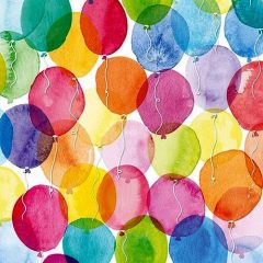 Aquarell Balloons papírszalvéta 33x33cm, 20db-os