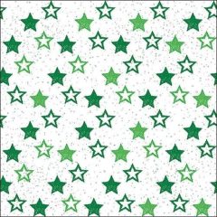 Stars All Over Green papírszalvéta 33x33cm, 20db-os