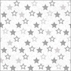 Stars All Over Silver papírszalvéta 33x33cm, 20db-os