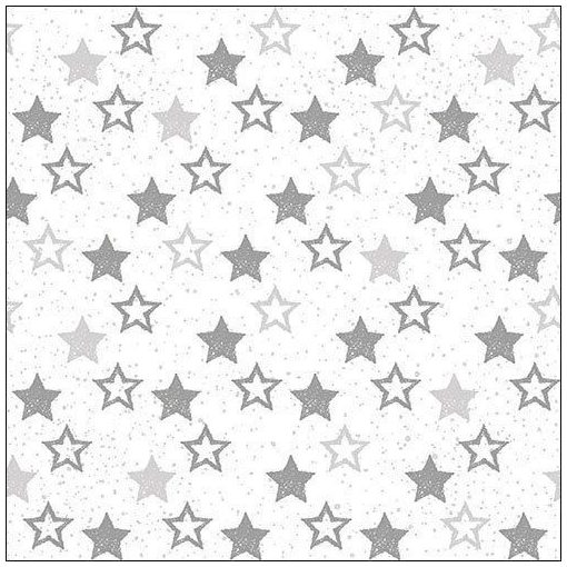 Stars All Over Silver papírszalvéta 33x33cm, 20db-os