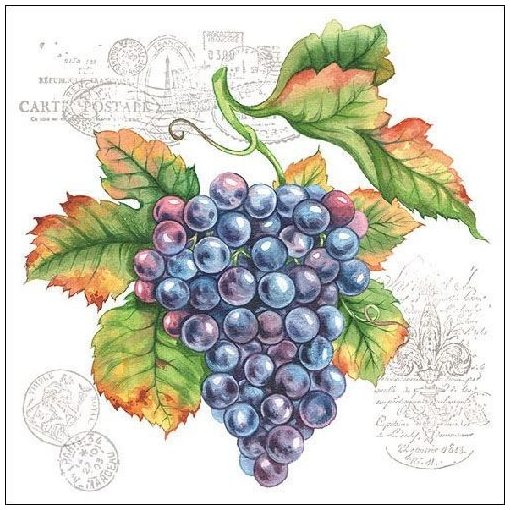 Grape Vine papírszalvéta 33x33cm, 20db-os