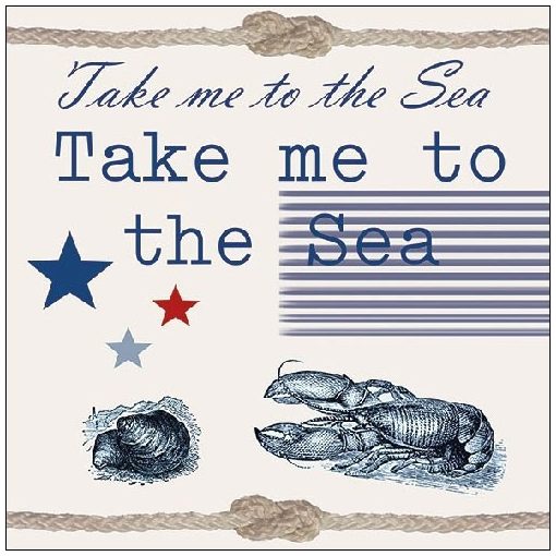 Take Me To The Sea papírszalvéta 33x33cm, 20db-os