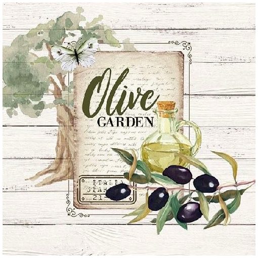 Olive Garden papírszalvéta 33x33cm, 20db-os