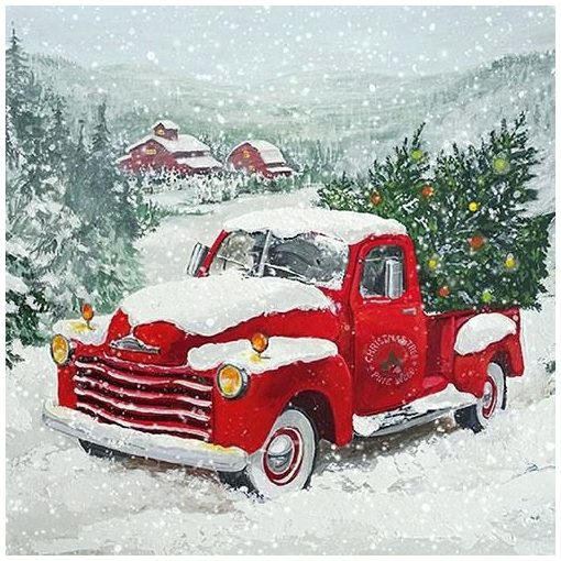 Christmas Truck papírszalvéta 33x33cm, 20db-os