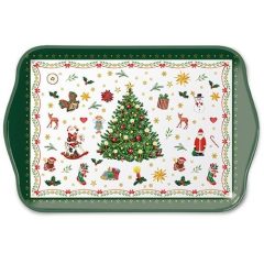   Ambiente Christmas Evergreen white műanyag kistálca 13x21cm