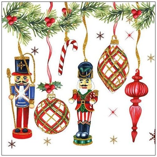 Nutcrackers Decoration papírszalvéta 33x33cm, 20db-os