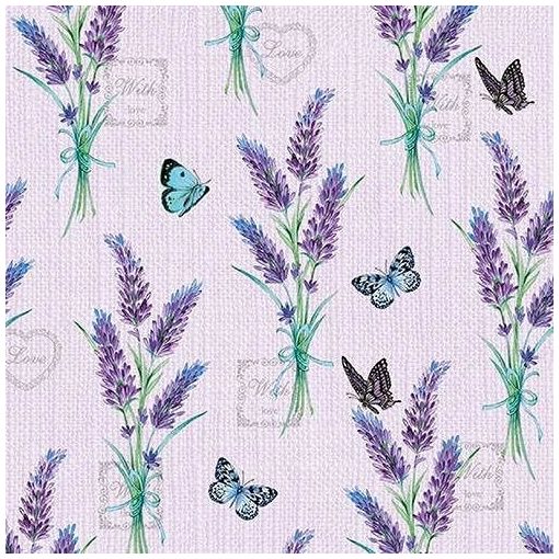 Lavender With Love Lilac papírszalvéta 33x33cm, 20db-os