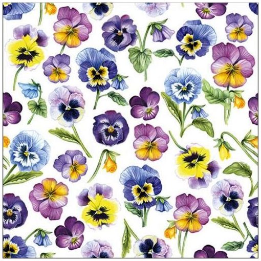 Ambiente Pansy all Over papírszalvéta 33x33cm, 20db-os