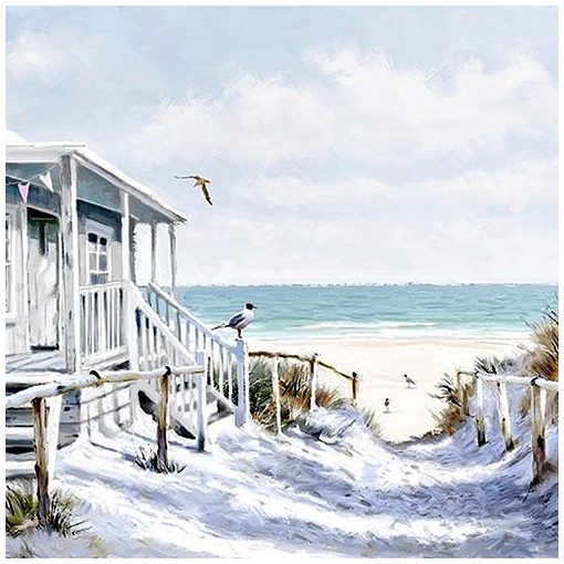 Beach Cabin papírszalvéta 33x33cm, 20db-os