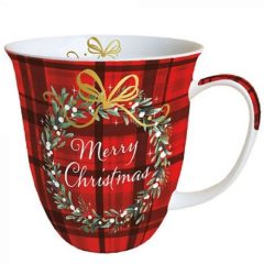 Christmas Plaid porcelánbögre 0,4L