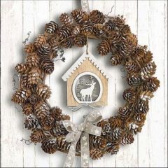 Pine Cone Wreath papírszalvéta 33x33cm, 20db-os