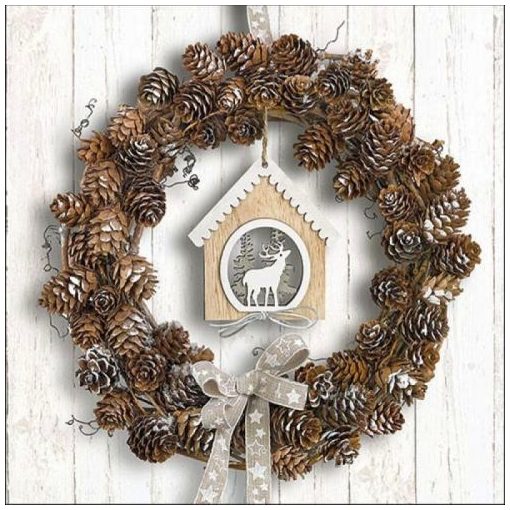 Pine Cone Wreath papírszalvéta 33x33cm, 20db-os