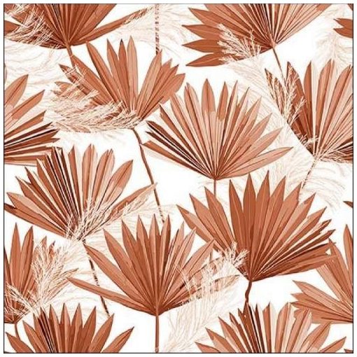 Palm Leaf Brown papírszalvéta 33x33cm, 20db-os