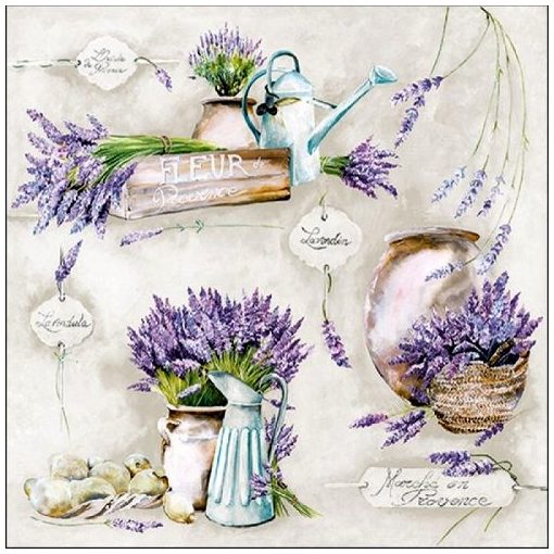 Fleur de Provence papírszalvéta 33x33cm, 20db-os