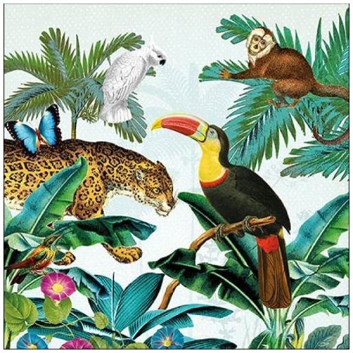 Tropical Animals papírszalvéta 33x33cm, 20db-os