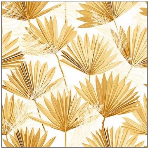 Palm Leaf Gold papírszalvéta 33x33cm, 20db-os