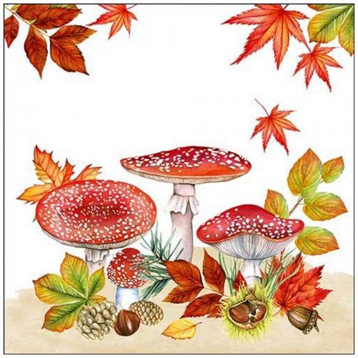 Ambiente Fly agaric group papírszalvéta 33x33cm, 20db-os