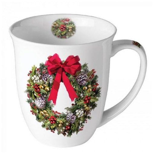 Bow On Wreath porcelánbögre 0,4L