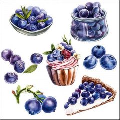 Blueberries papírszalvéta 33x33cm, 20db-os