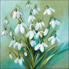 Snowdrops in Winter papírszalvéta 33x33cm, 20db-os