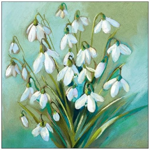 Snowdrops in Winter papírszalvéta 33x33cm, 20db-os