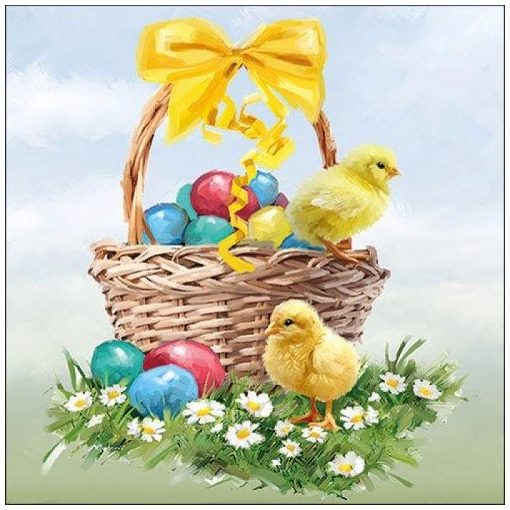 Easter Basket papírszalvéta 33x33cm, 20db-os