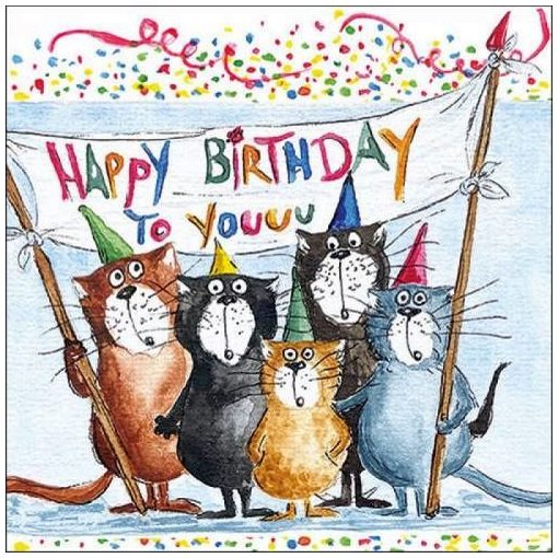 Cats Birthday papírszalvéta 33x33cm, 20db-os