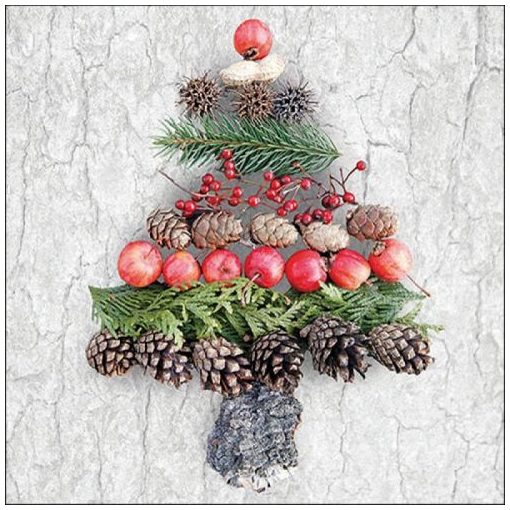 Deco tree grey papírszalvéta 33x33cm, 20db-os