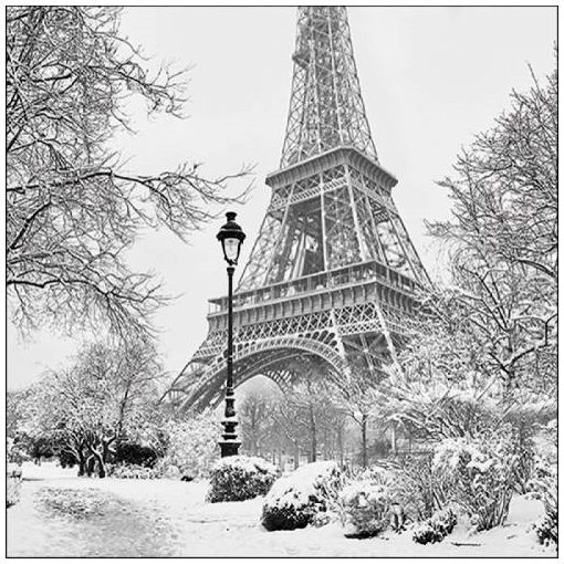 Winter in Paris papírszalvéta 33x33cm, 20db-os