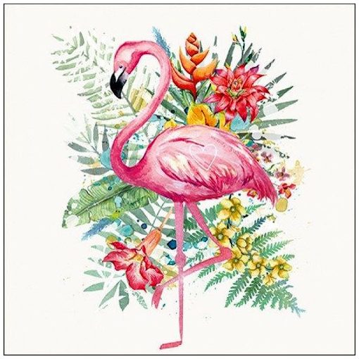 Tropical Flamingo papírszalvéta 33x33cm, 20db-os