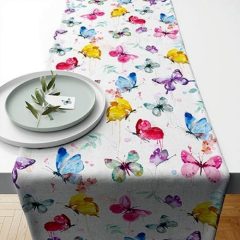 Butterfly Collection White asztali futó 40x150cm,100% pamut