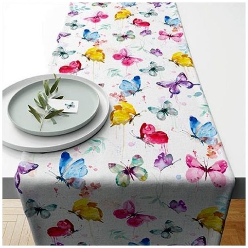 Butterfly Collection White asztali futó 40x150cm,100% pamut