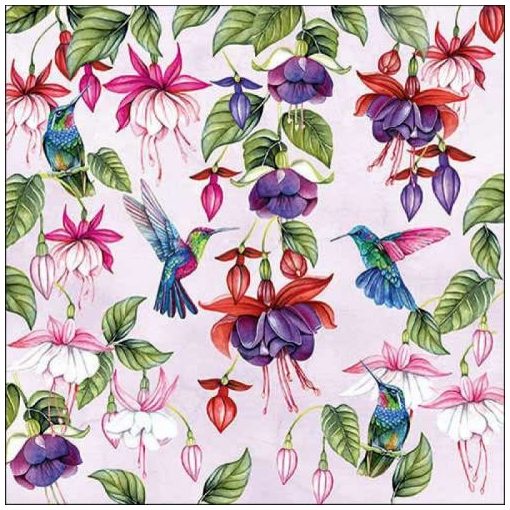 Ambiente Fuchsia papírszalvéta 33x33cm, 20db-os