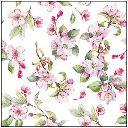 Ambiente Spring blossom white papírszalvéta 33x33cm, 20db-os