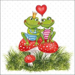 Ambiente Frogs in love papírszalvéta 33x33cm, 20db-os