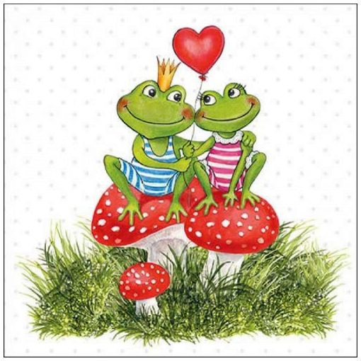 Ambiente Frogs in love papírszalvéta 33x33cm, 20db-os