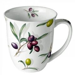 Ambiente Delicious olives porcelánbögre 0,4l