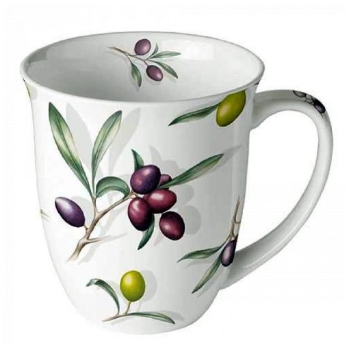 Ambiente Delicious olives porcelánbögre 0,4l