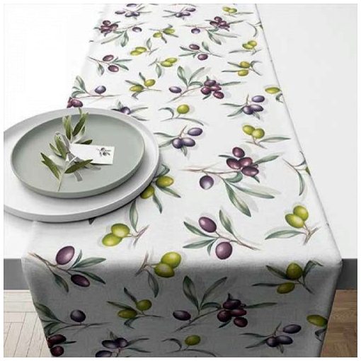 Ambiente Delicious olives asztali futó 40x150cm, 100% pamut