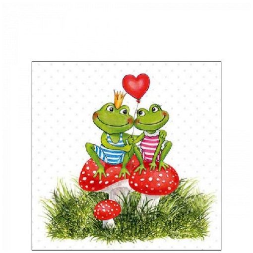 Ambiente Frogs in love papírszalvéta 25x25cm, 20db-os