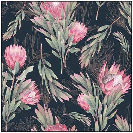 Ambiente Protea black papírszalvéta 33x33cm, 20db-os