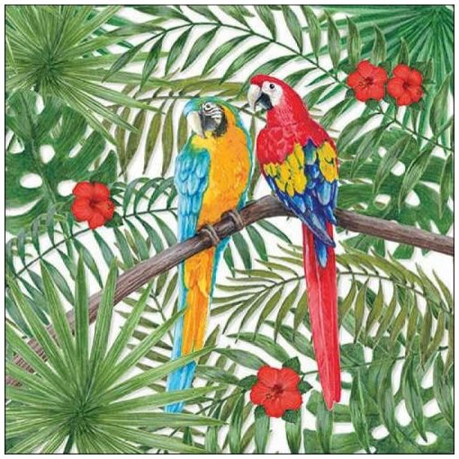 Ambiente Parrots papírszalvéta 33x33cm, 20db-os