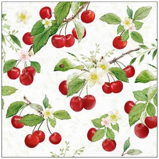 Ambiente Fresh cherries papírszalvéta 33x33cm, 20db-os