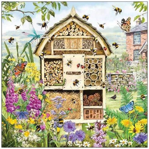 Ambiente Bee hotel papírszalvéta 33x33cm, 20db-os