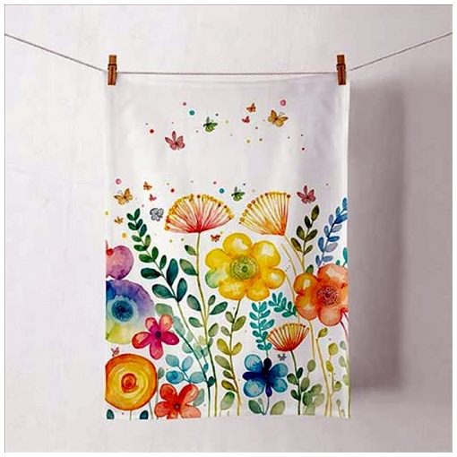 Ambiente Vibrant spring white konyharuha 50x70cm, 100% pamut