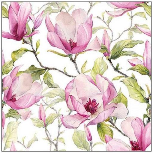 Ambiente Blooming magnolia papírszalvéta 33x33cm, 20db-os