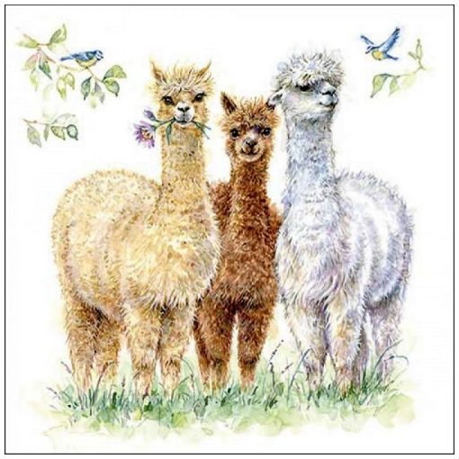 Ambiente Alpaca friends papírszalvéta 33x33cm, 20db-os