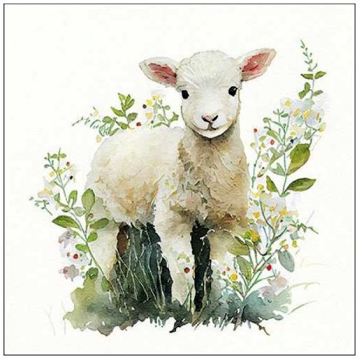 Ambiente Lamb papírszalvéta 33x33cm, 20db-os