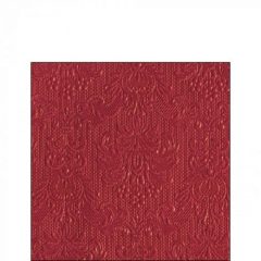   Elegance dark red dombornyomott papírszalvéta 25x25cm, 15db-os